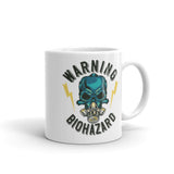 Warning Biohazard White glossy mug