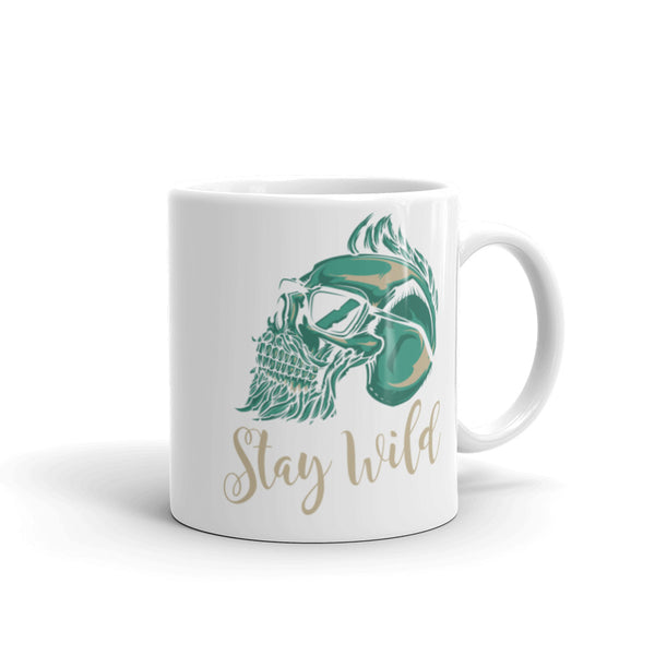 Stay Wild White glossy mug