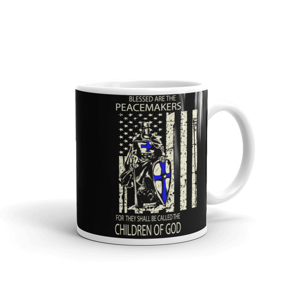 Blessed are the Peacemakers White glossy mug