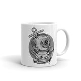 Deep Sea White glossy mug