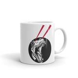 Dino Laser White glossy mug