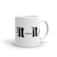 F It White glossy mug