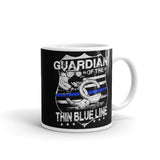 Guardian of the Thin Blue Line White glossy mug