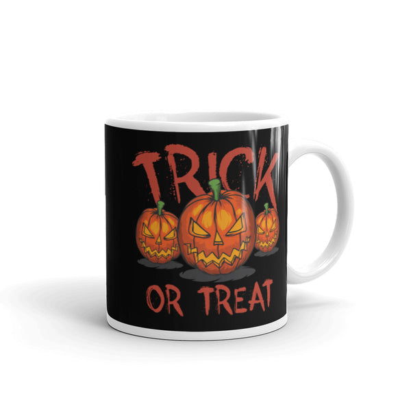 Trick or Treat White glossy mug