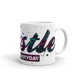 Hustle All Day Everyday White glossy mug