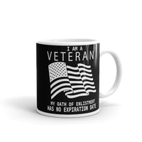 I am a Veteran White glossy mug