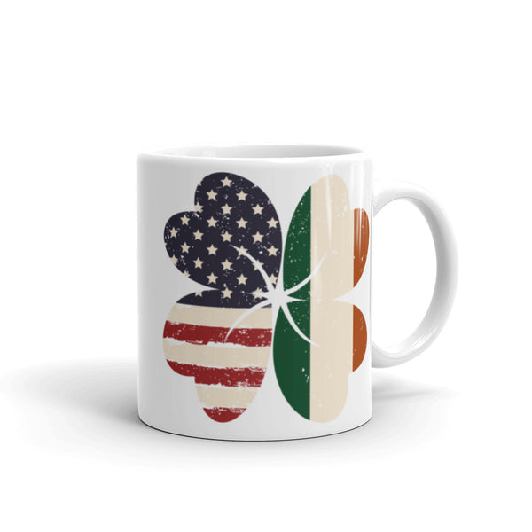 Irish American White glossy mug