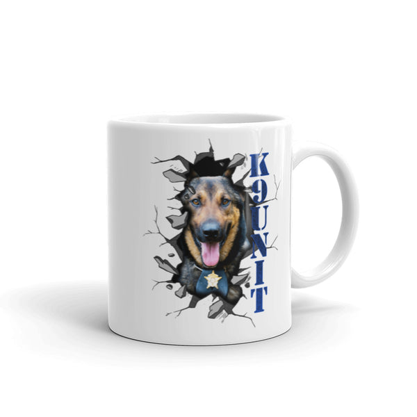 K9 Unit White glossy mug