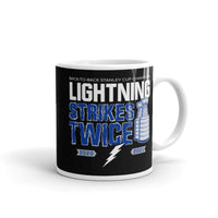 Lightning Strikes Twice White glossy mug