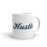 Hustle White glossy mug