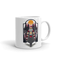 Motorcycle Santa White glossy mug