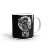 Jet Fighter Boombox White glossy mug