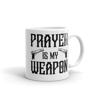 Prayer is My Weapon White glossy mug