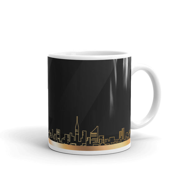 New York Skyline White glossy mug