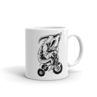 Biker Reaper White glossy mug