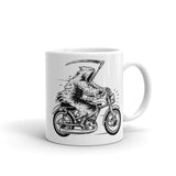 Motorcycle Reaper White glossy mug