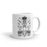 Skeleton King White glossy mug