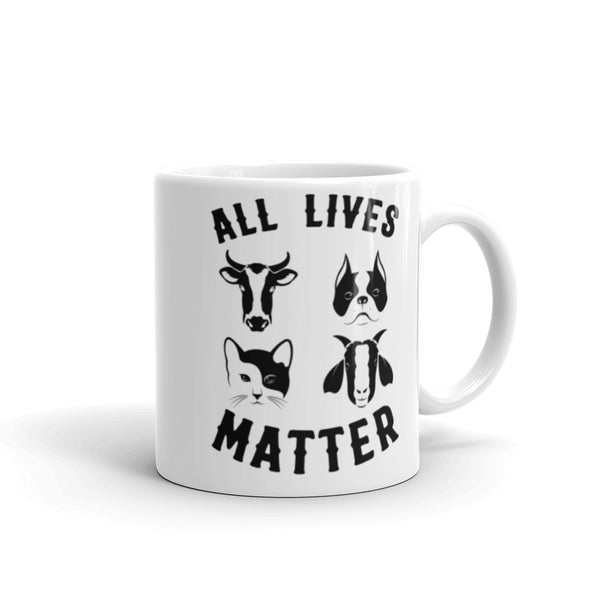 All Lives Matter White glossy mug