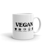 Vegan White glossy mug