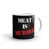 Meat is Murder White glossy mug