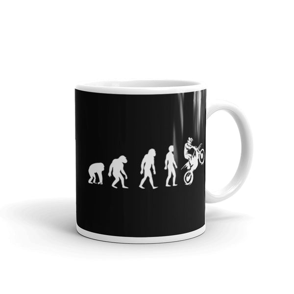 Bike Evolution White glossy mug