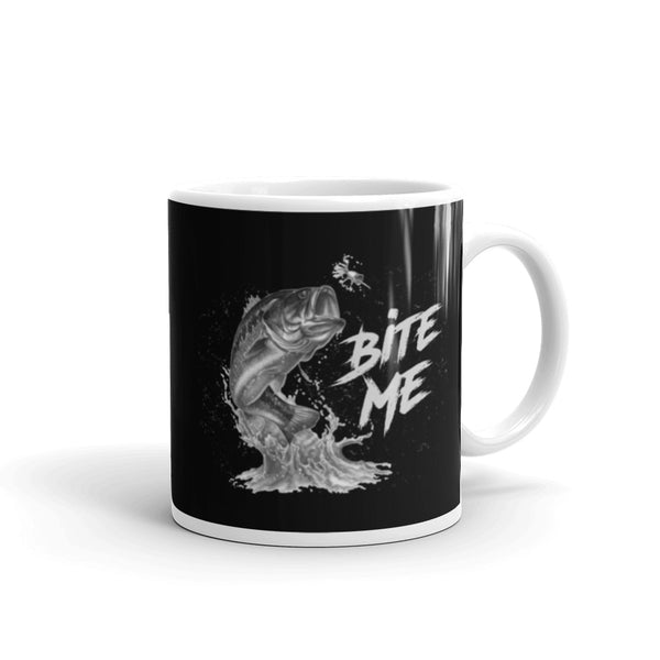 Bite Me White glossy mug