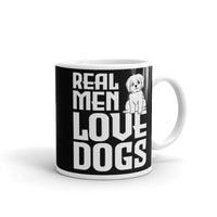 Real Men Love Dogs White glossy mug