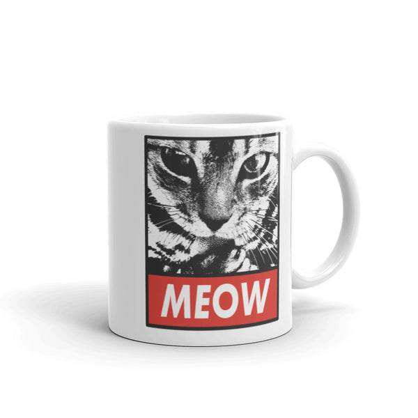 Meow White glossy mug