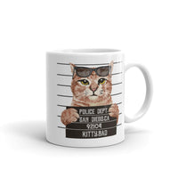 Bad Kitty White glossy mug