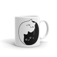 Yin Yang Kitty White glossy mug