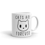 Cats Are Forever White glossy mug