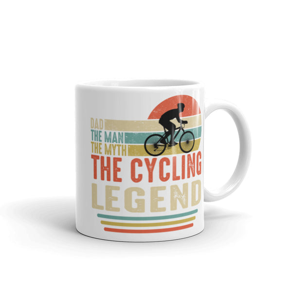 Cycling Legend White glossy mug