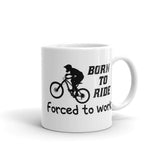 Born to Ride White glossy mug