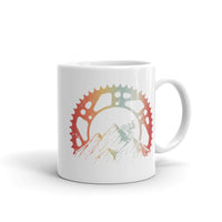 Mountain Biking White glossy mug