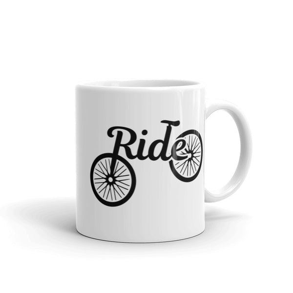 Bike Ride White glossy mug