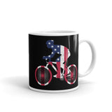 American Biker White glossy mug