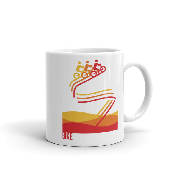 Bike White glossy mug