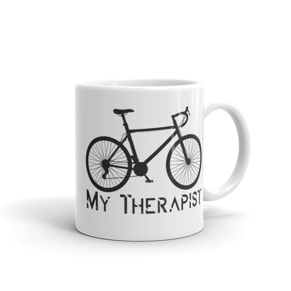 My Therapist White glossy mug