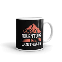 Adventure is Worthwhile White glossy mug