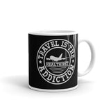 Travel is the Healthiest Addiction White glossy mug