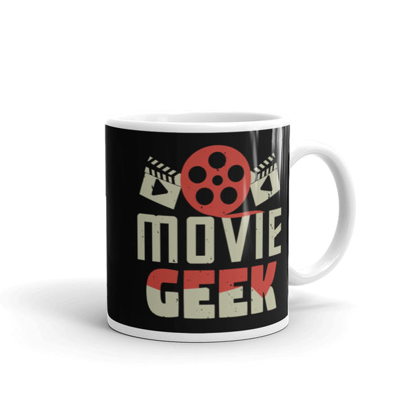 Movie Geek White glossy mug