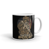 Proud to be an American Soldier White glossy mug