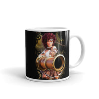 Steampunk Girl White glossy mug