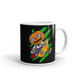 Pumpkin Skater White glossy mug