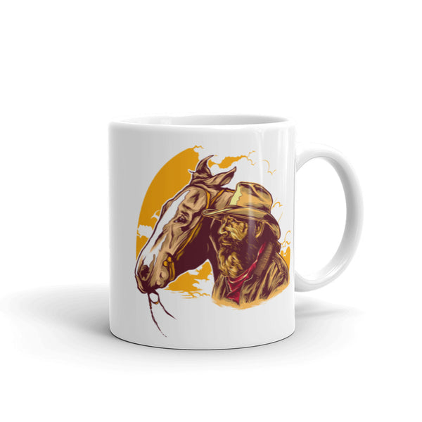 Cowboy White glossy mug