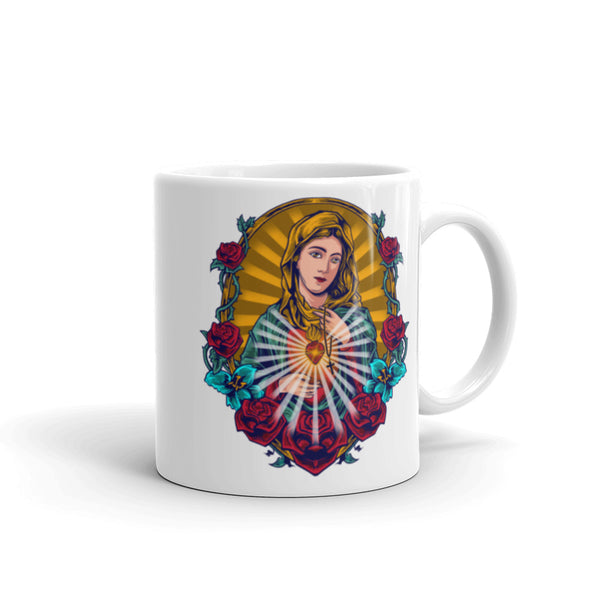 Guadalupe White glossy mug