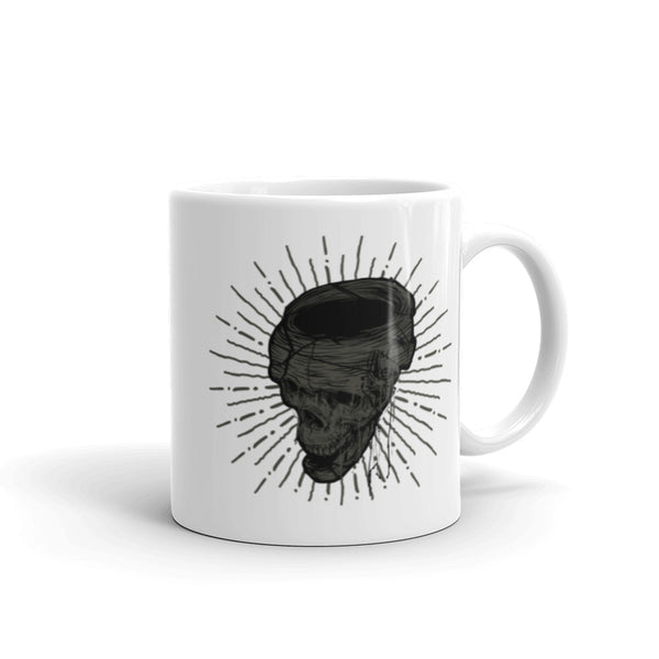 Dark Skull White glossy mug