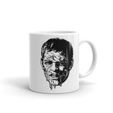 Zombie Head White glossy mug