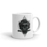 Caesar Skull White glossy mug