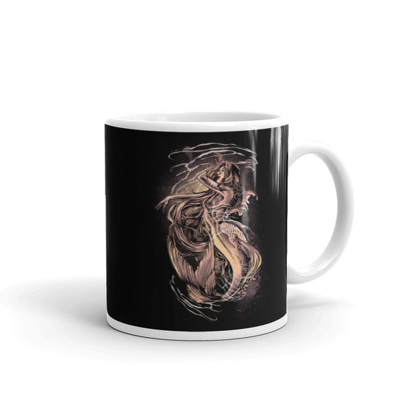 Mermaid White glossy mug